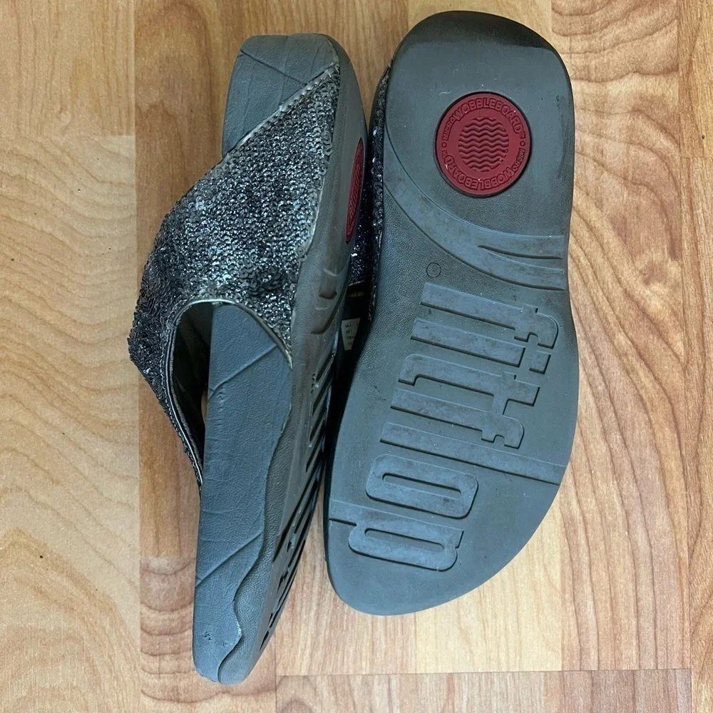 FitFlop Electra Grey Sequin sandals sz 7